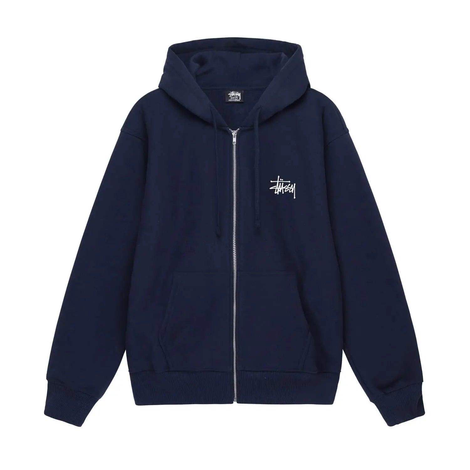 Hoodie Basique Zipé bleu marine - JIRISU