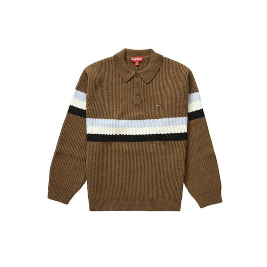 Polo Sweater Small Box marron foncé - JIRISU