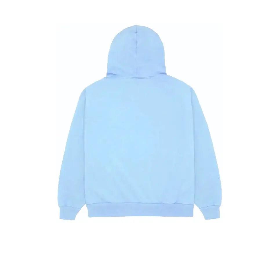 Sweat à Capuche Sp5der Hoodie Spider Web coloris Bleu Ciel - JIRISU