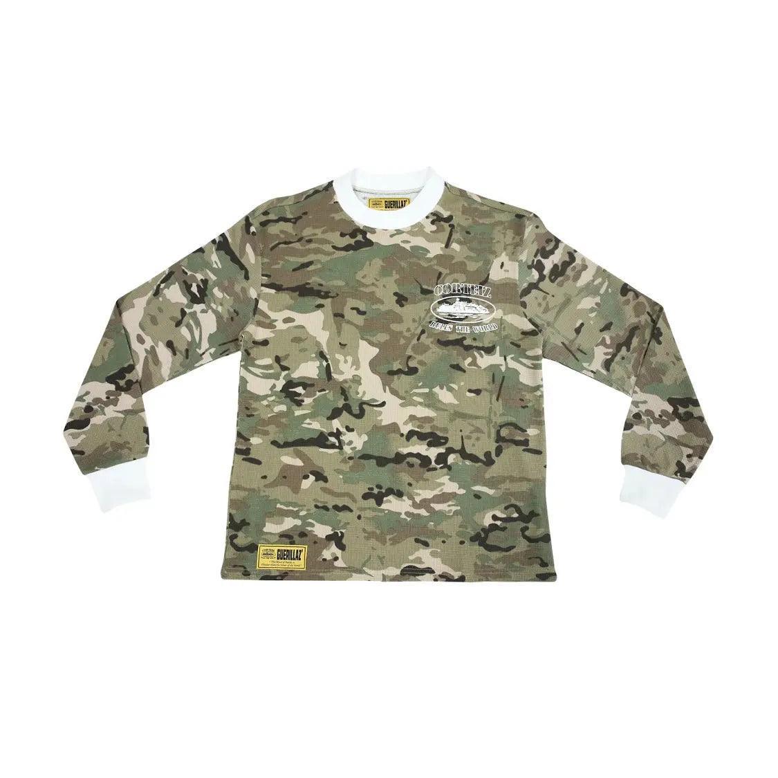 T-shirt Longsleeve Alcatraz Insignia Waffle coloris Dutty Camouflage - JIRISU