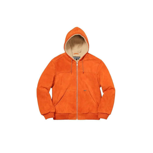 Veste Hooded Suede Work Jacket coloris orange - JIRISU