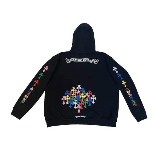 Hoodie à Capuche épais Multicolore Cross coloris noir - JIRISU