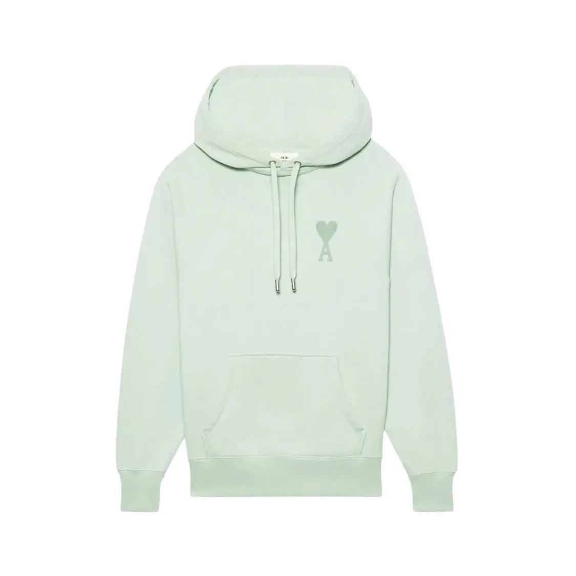 Hoodie à Capuche Ami brodé vert aqua - JIRISU