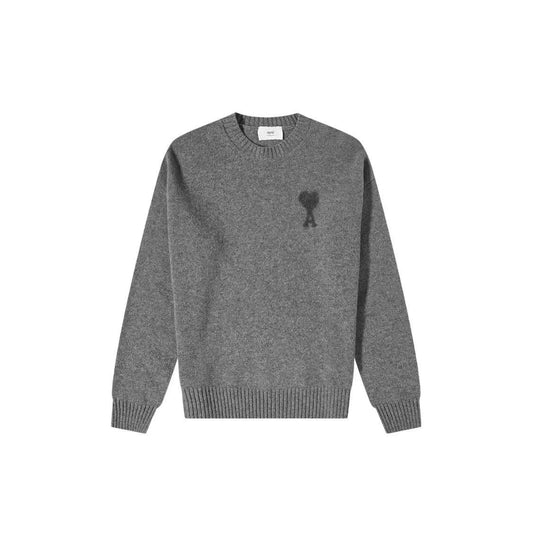 Pull Tonal Small coeur gris knit en coton gris - JIRISU