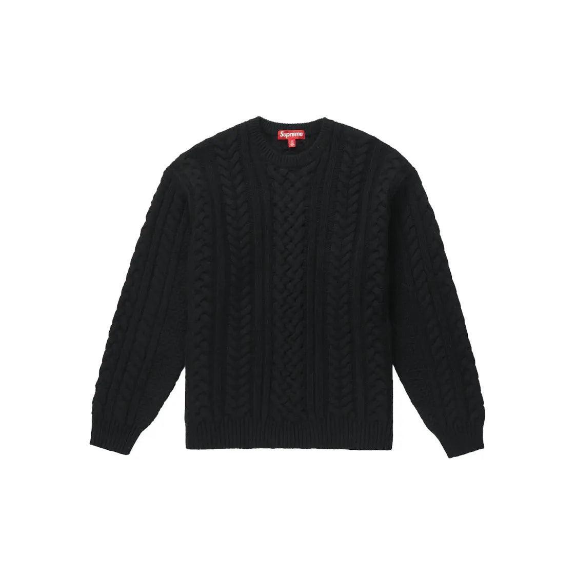 Pull Appliqué Câble Knit sweater Noir - JIRISU