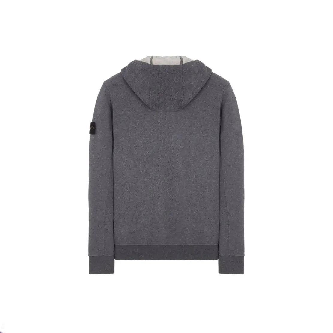 Sweat-shirt à capuche zippé 61620 coloris fumée chiné (S/M) - JIRISU