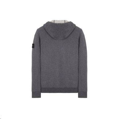 Sweat-shirt à capuche zippé 61620 coloris fumée chiné (S/M) - JIRISU