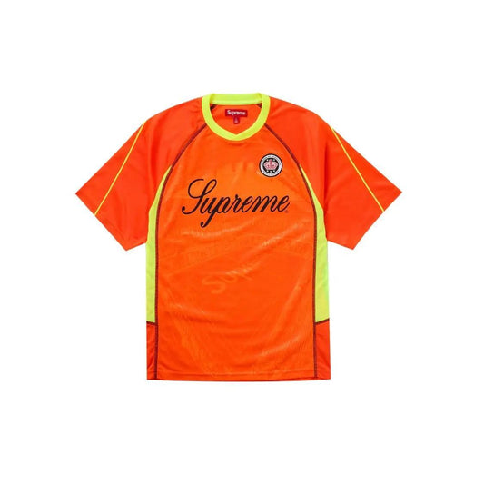 Maillot de Football Tropical Jacquard coloris Orange - JIRISU