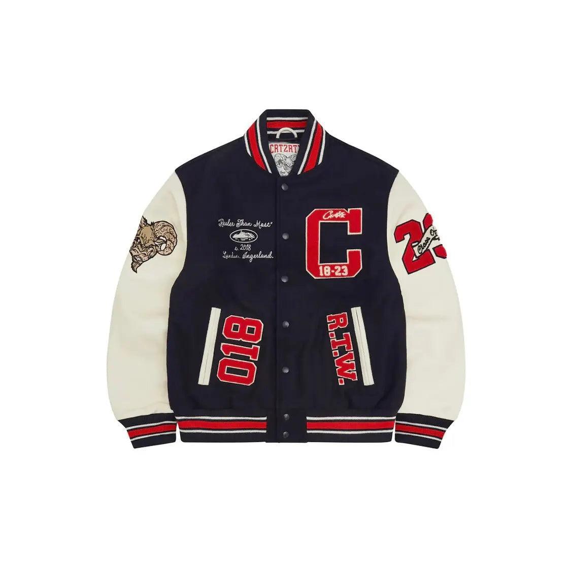 Veste Goat Varsity Jacket coloris bleu marine - JIRISU