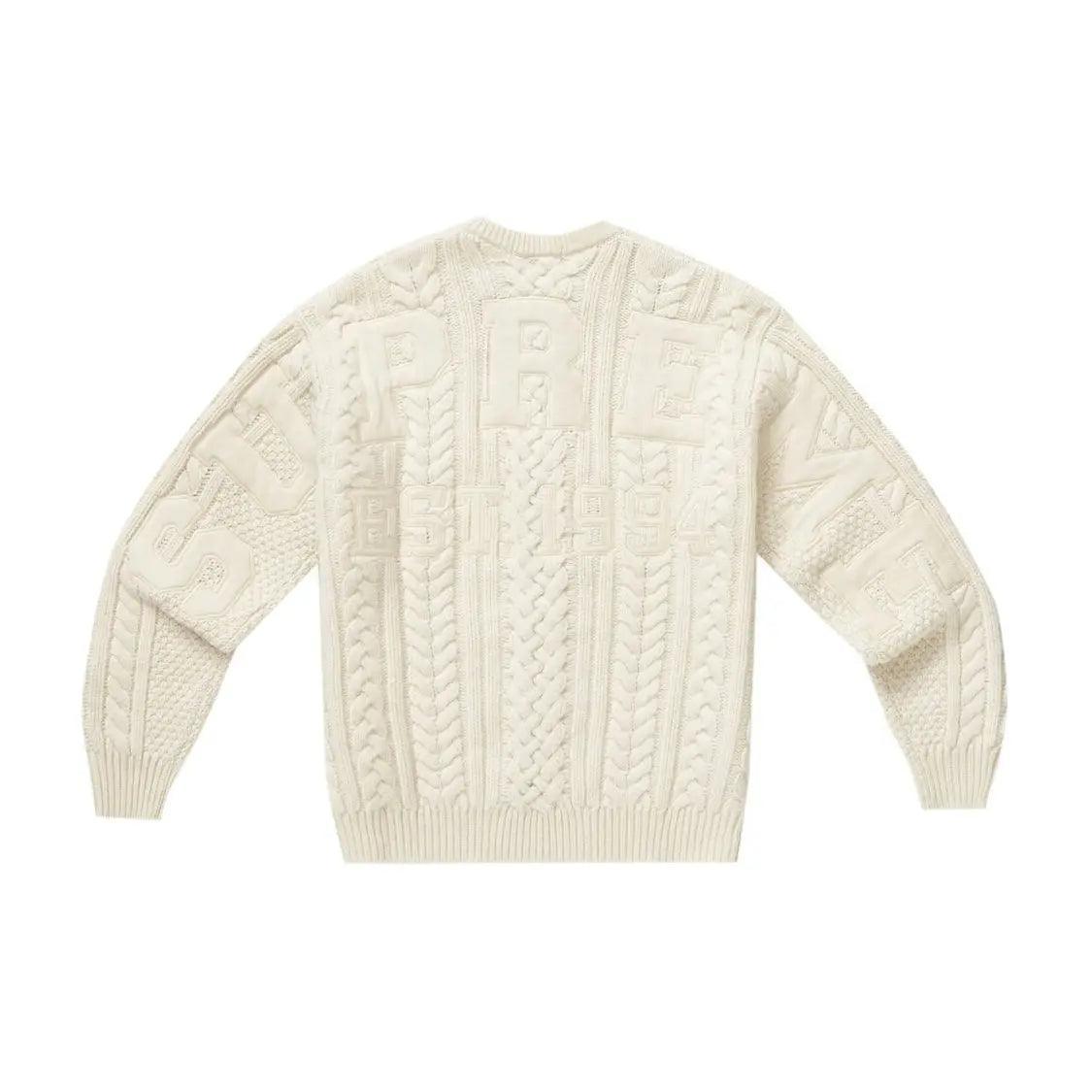 Pull Appliqué câble Knit sweater Ivoire - JIRISU