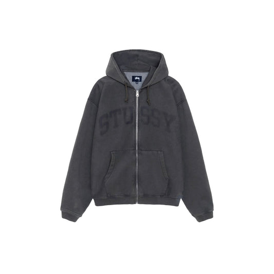 Veste Faded Zip Hoodie Washed Noir - JIRISU