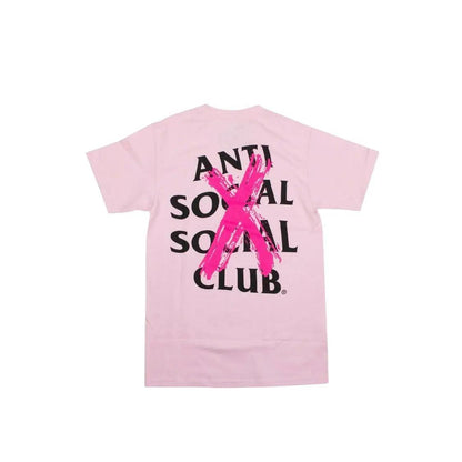 T-shirt Anti Social à logo barré coloris rose - JIRISU