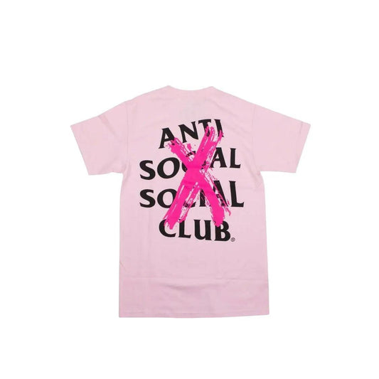 T-shirt Anti Social à logo barré coloris rose - JIRISU