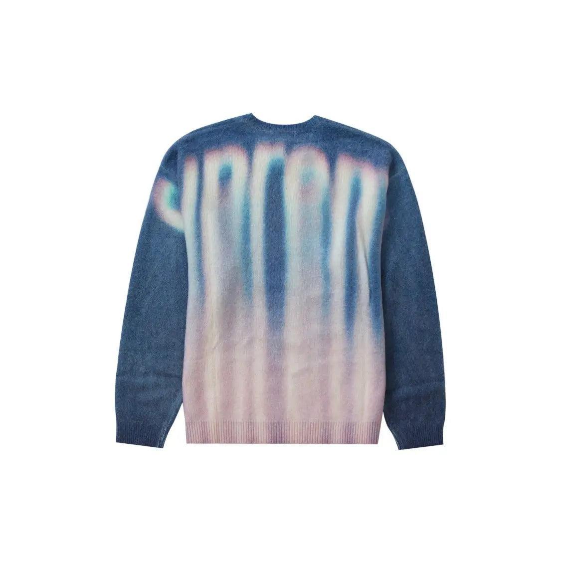 Pull Blurred Logo en coton Bleu - JIRISU