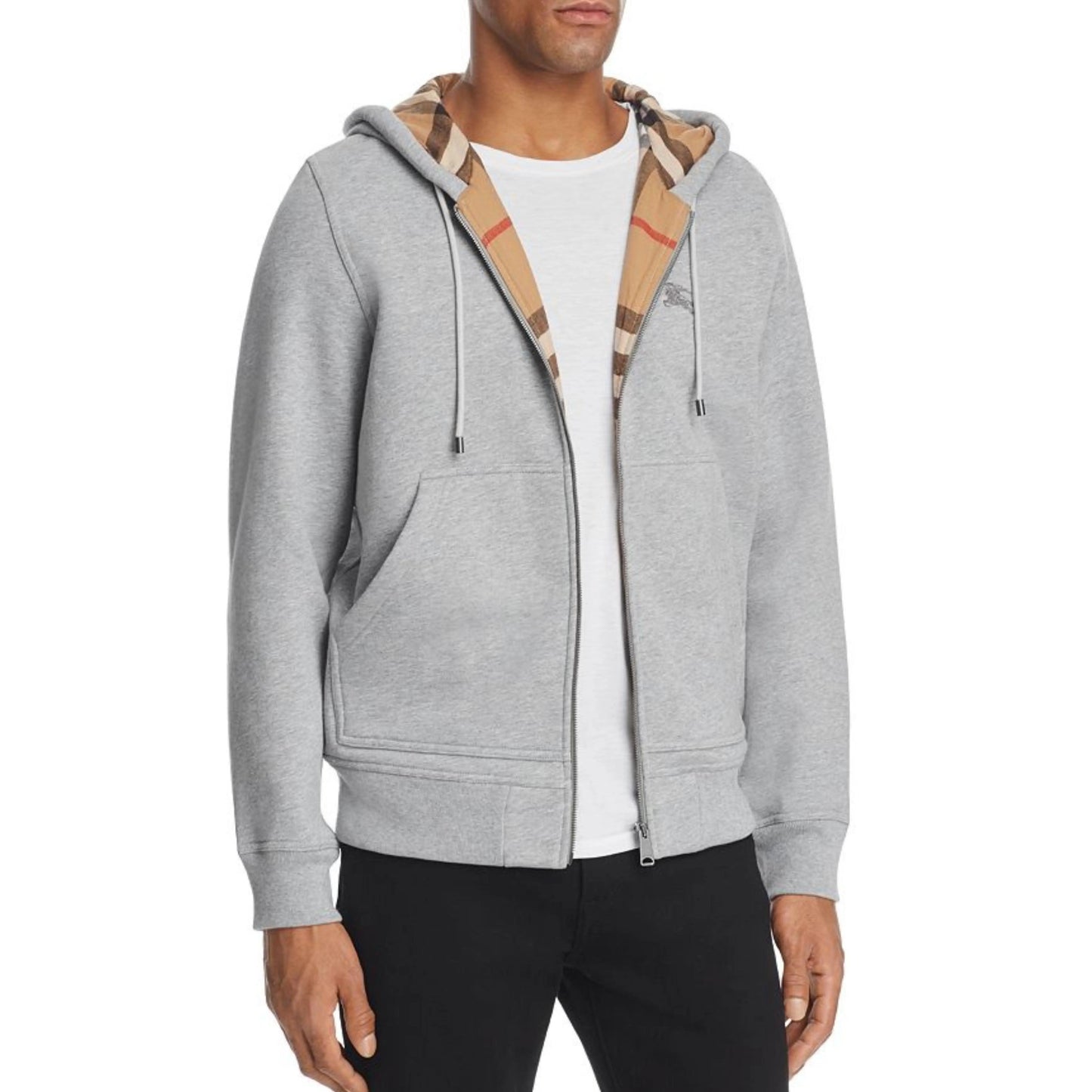 Sweat-shirt en coton Zippé coloris gris - JIRISU