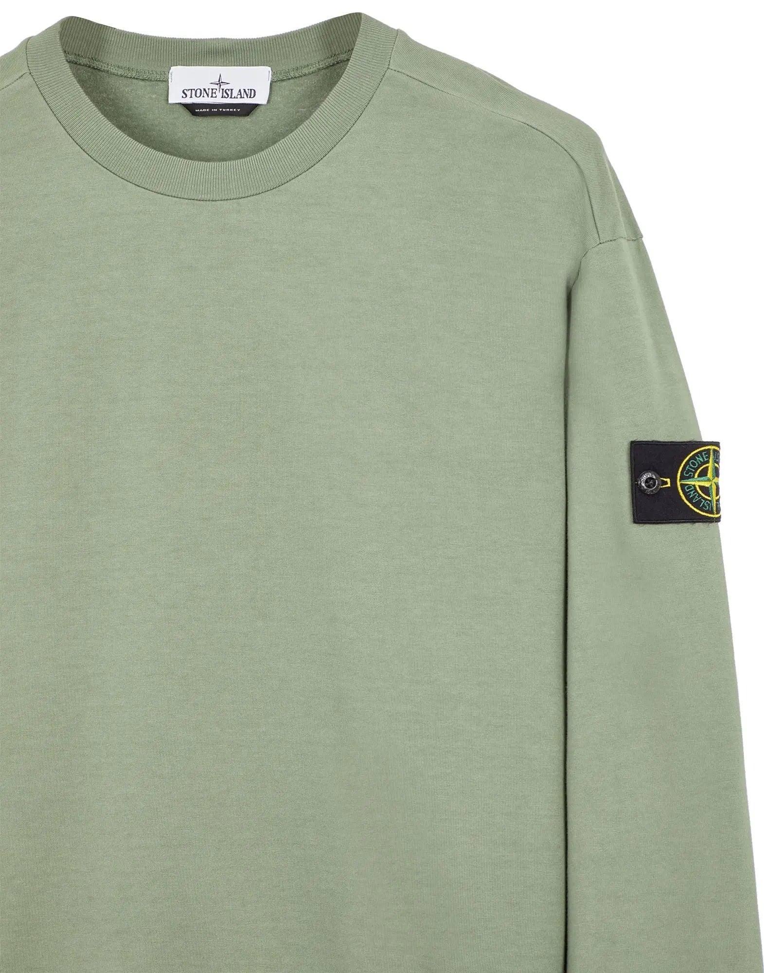 Sweat-shirt à col rond 63750 coloris vert sauge - JIRISU